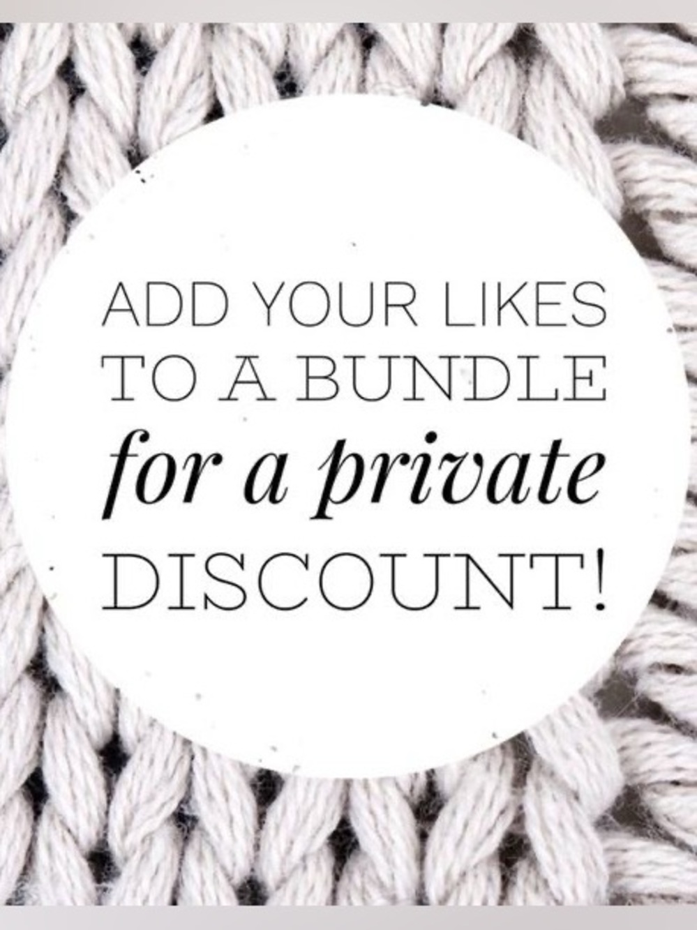 Bundle for a private discount 🤍